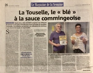 Article paru dans la Gazette du Comminges le 6 septembre 2023